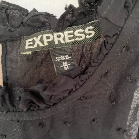 Express off the shoulder high neck ruffle top - Picture 2 of 6